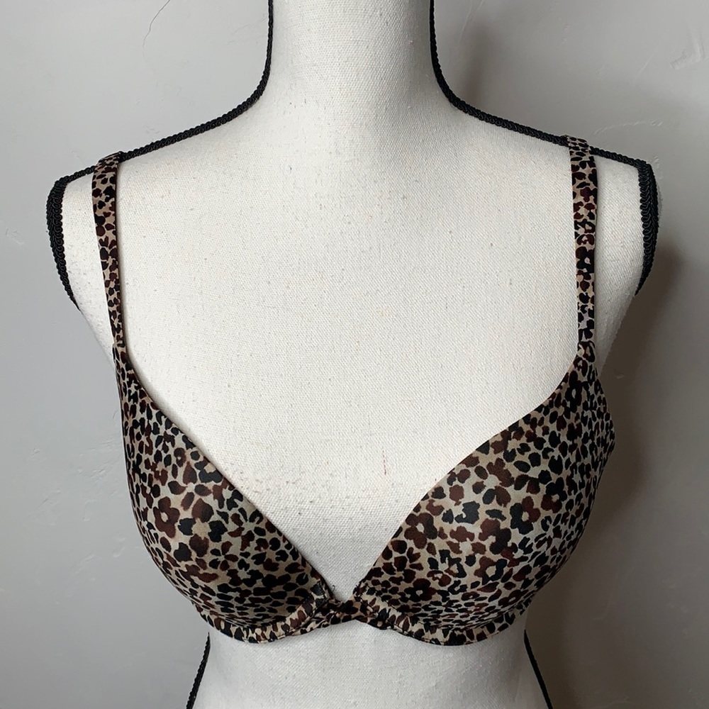 Victoria’s Secret Brown Leopard Padded Bra Sz 34C